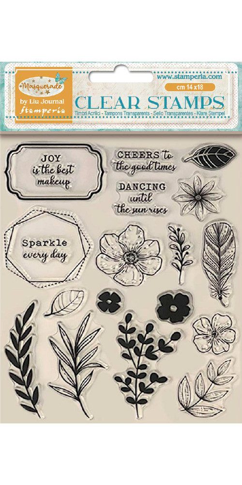 Stamperia Stempel Clear-Stamps Masquerade, 18x14cm