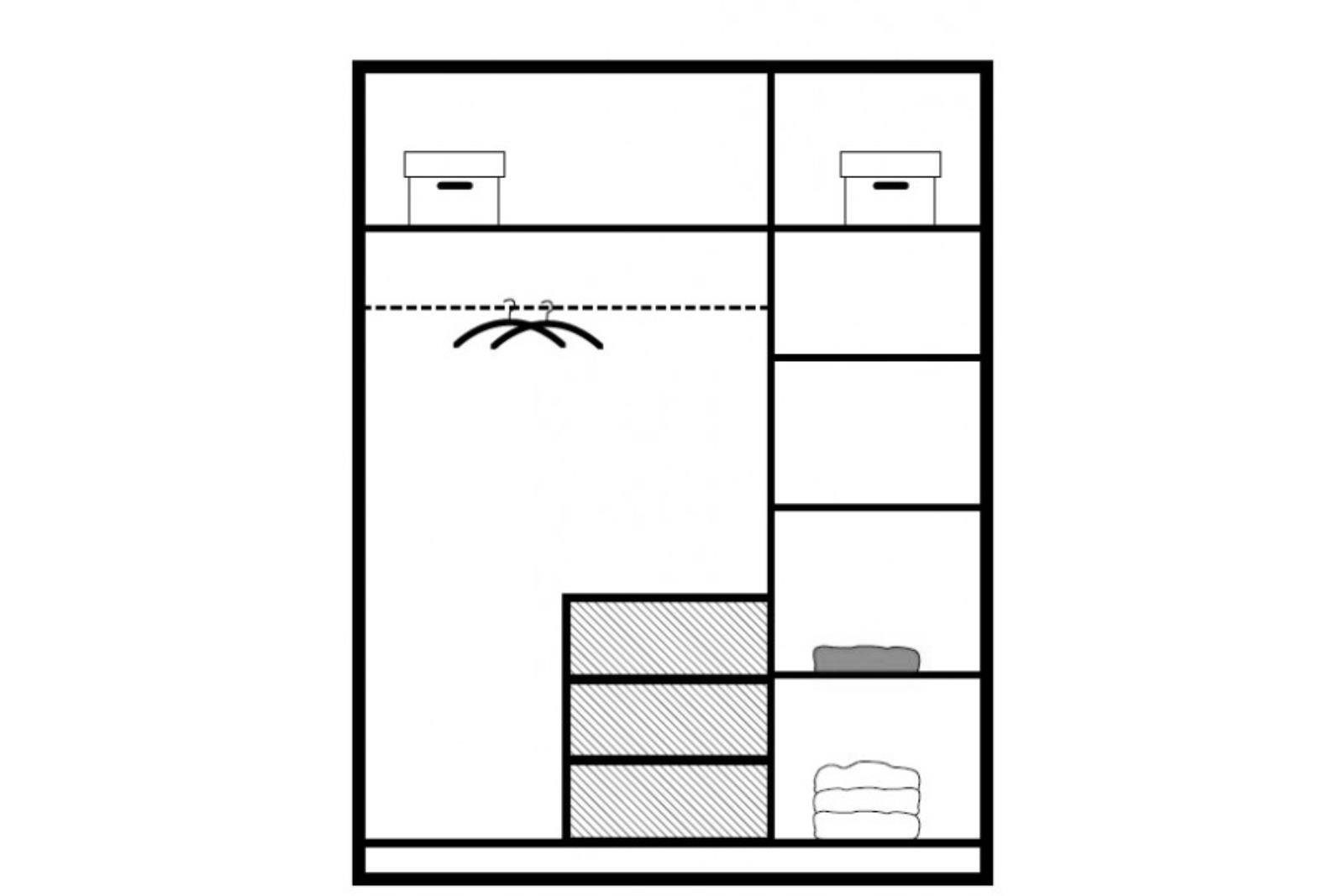 Beautysofa Kleiderschrank Kleiderschrank mit Spiegel BALID D3
