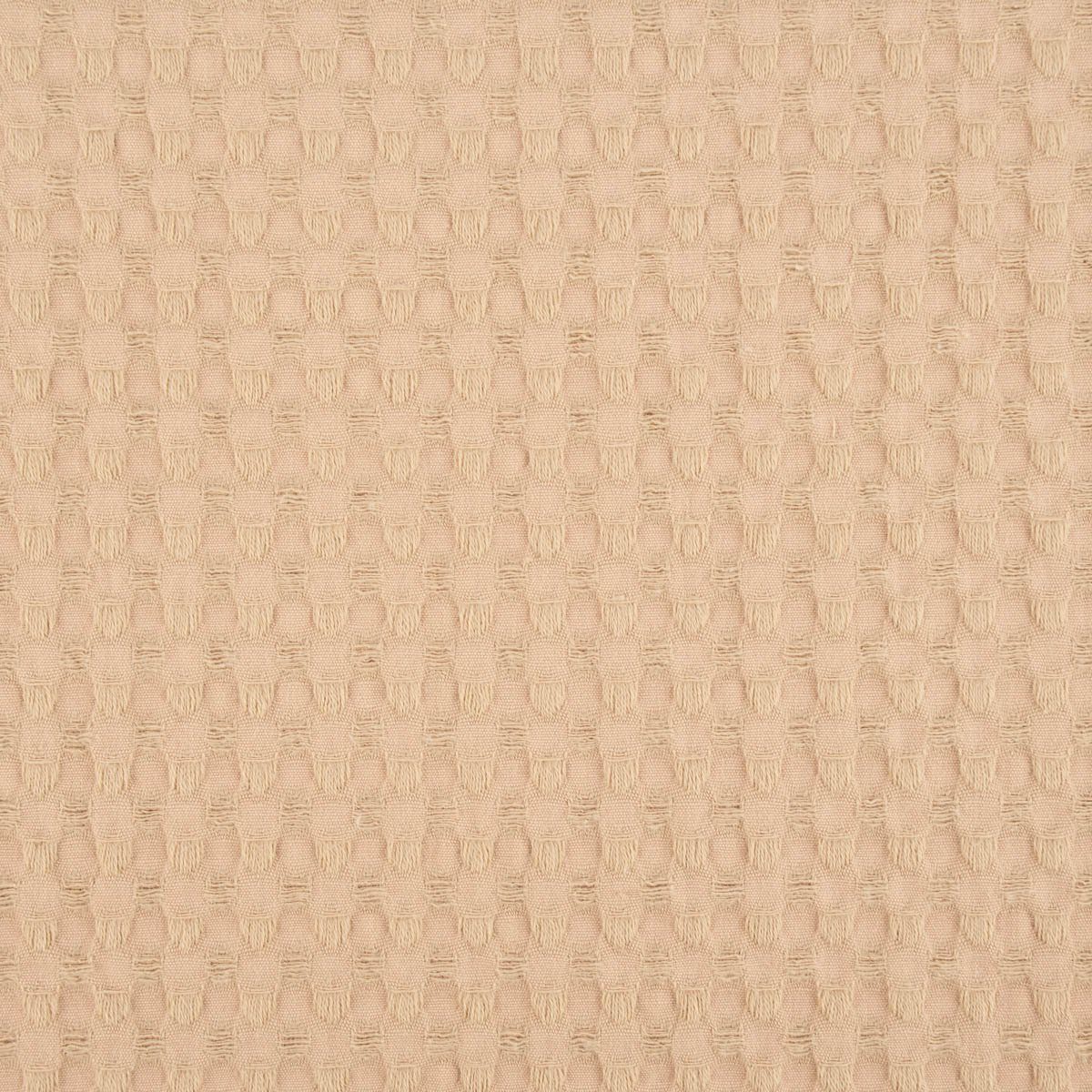 Thumbnail - SCHÖNER LEBEN. Stoff Waffelpique soft Waffelstoff Baumwolle uni sand 1,35m Breite, atmungsaktiv