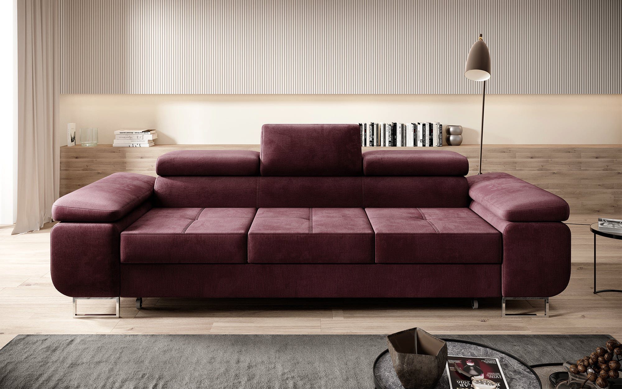 Baidani Sofa Siera mit Schlaffunktion (Samt)