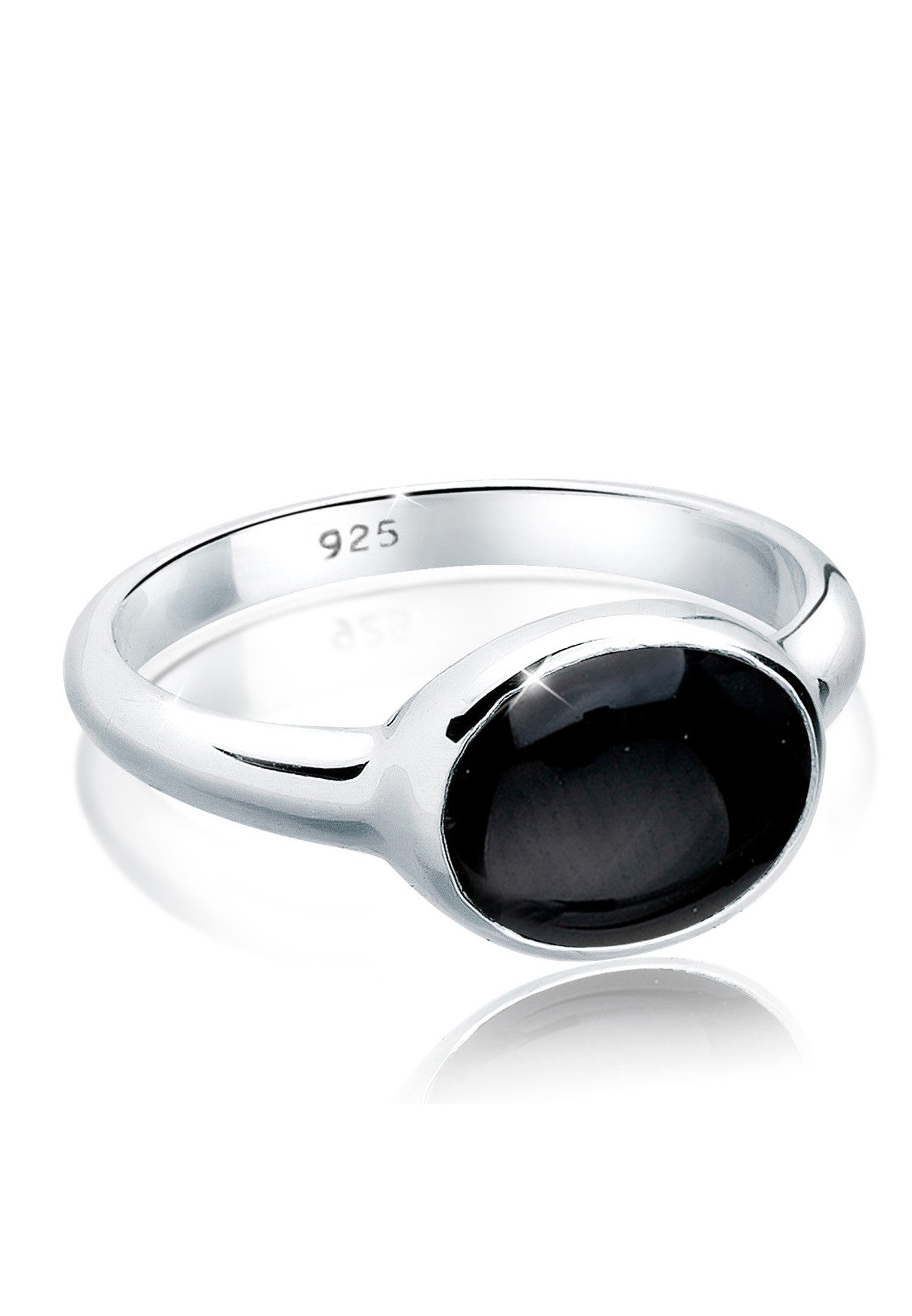 Elli Fingerring Onyx 925 Sterling Silber