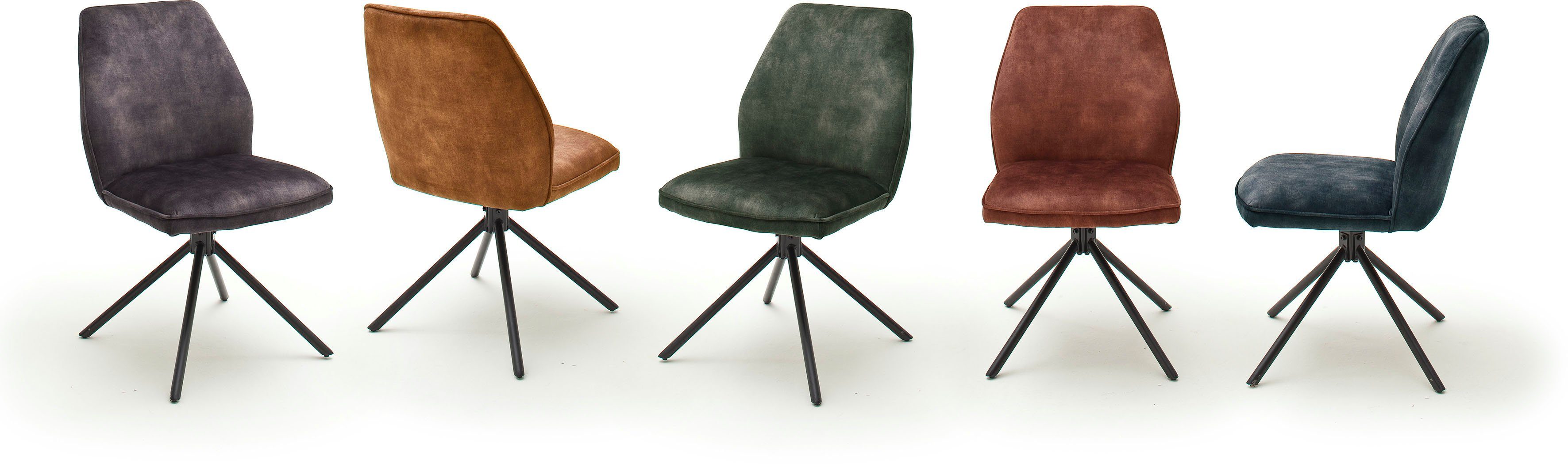 MCA furniture Esszimmerstuhl Ottawa mit | (Set, Olive Vintage bis Stuhl Kg Olive Veloursoptik 2 Keder, belastbar St), 120