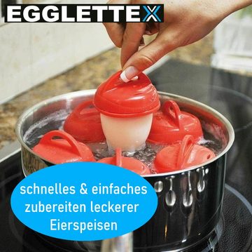 MAVURA Eierkocher EGGLETTEX Eierkocher ohne Schale Eierbecher Silikon Egglettes, Eierform für hartgekochte Eier [6er Set]