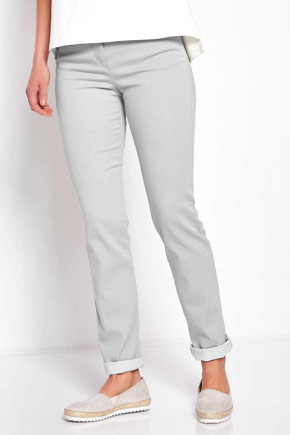 Relaxed by TONI 5-Pocket-Hose in Meine 082 Passform Freundin - beste silberfarben schmaler