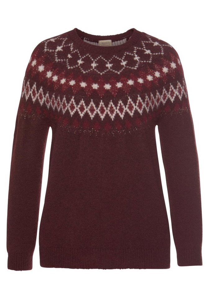 Herrlicher Norwegerpullover »LOTTI« mit goldfarbigen Glitzerfäden Herrlicher Norwegerpullover »LOTTI« mit goldfarbigen Glitzerfäden