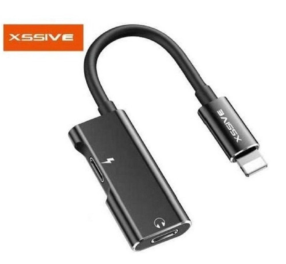 COFI 1453 Digital Audio Converter Adapter Splitter 2x iPhone Anschluss schwarz Smartphone-Adapter