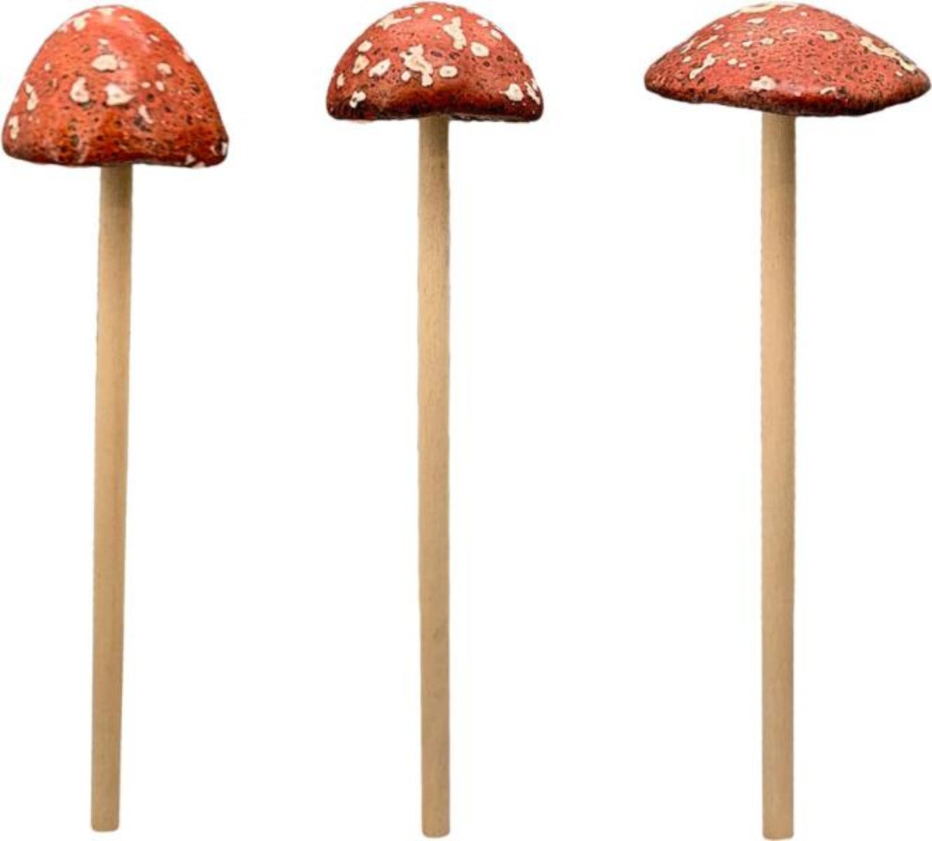 finehomegarden Dekofigur Pilz Keramik Fliegenpilz 3fach sort. Wald rot Stei günstig online kaufen