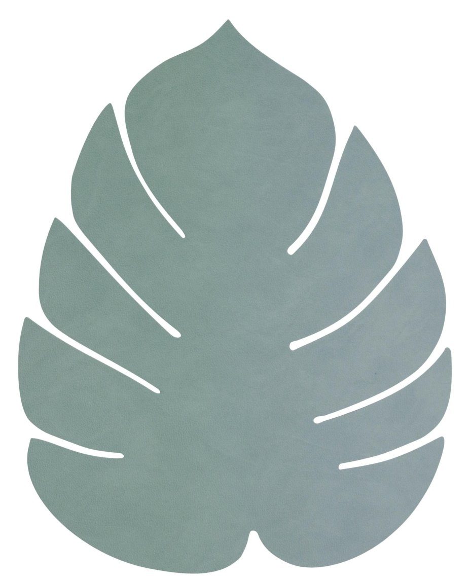 LIND DNA Platzset NUPO Tischset Monstera Leaf L pastel green 42x35, Table Mat L Monstera Leaf Nupo Pastel Green