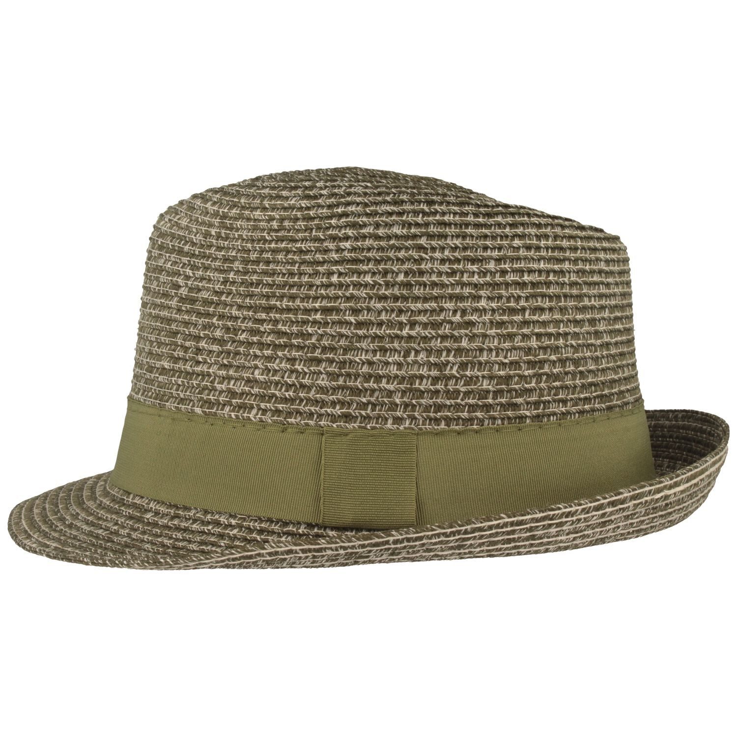 Breiter Strohhut knautschbarer Trilby aus Baumwollmix