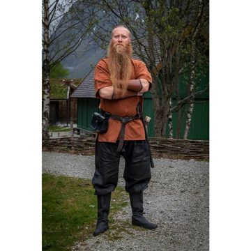 Leonardo Carbone Wikinger-Kostüm Wikinger Rushose Leinen "Wodan" Schwarz XL