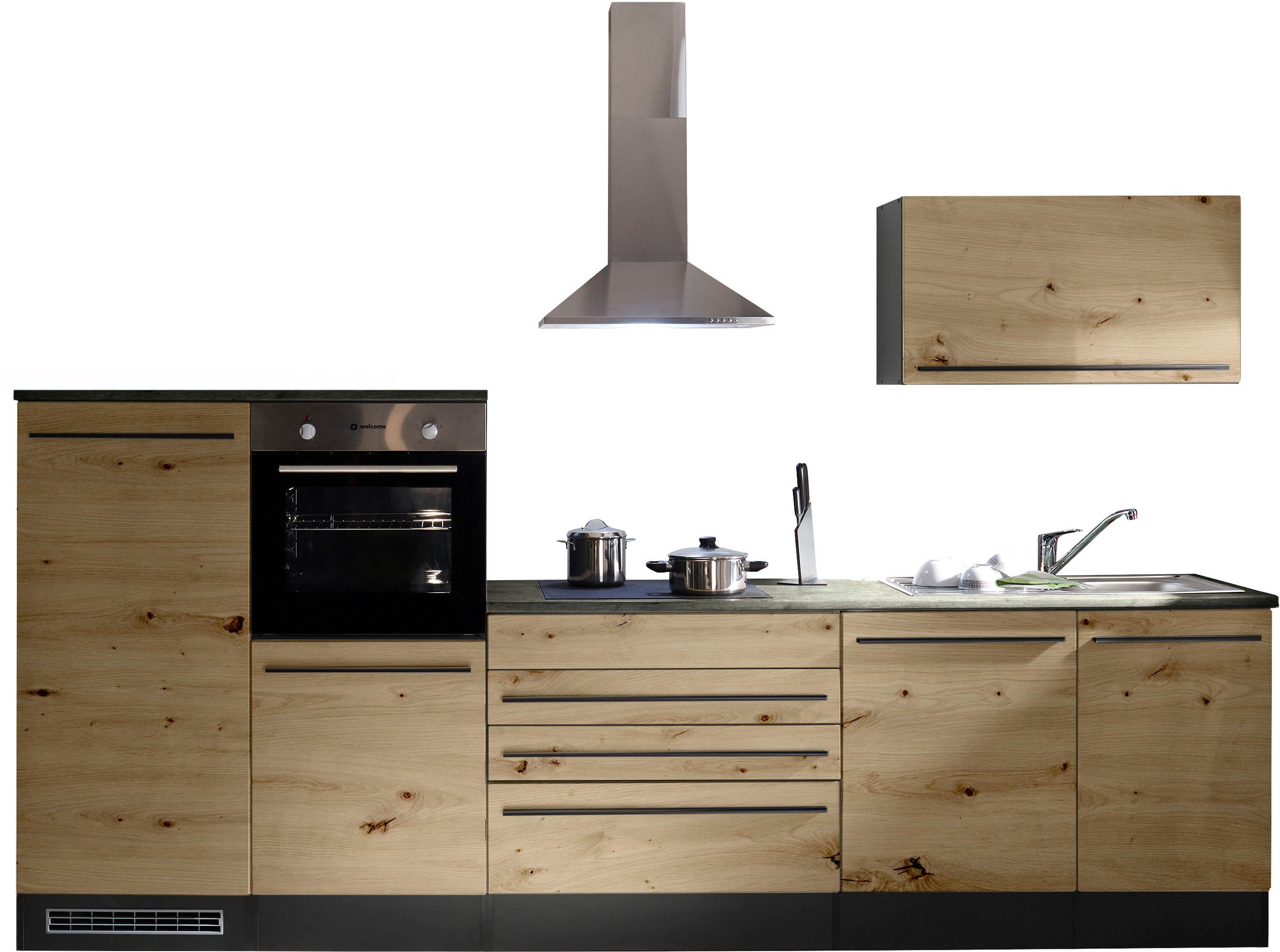 BASIC by Balculina Küchenzeile Jazz, Breite 320 cm, wahlweise mit E-Geräten günstig online kaufen