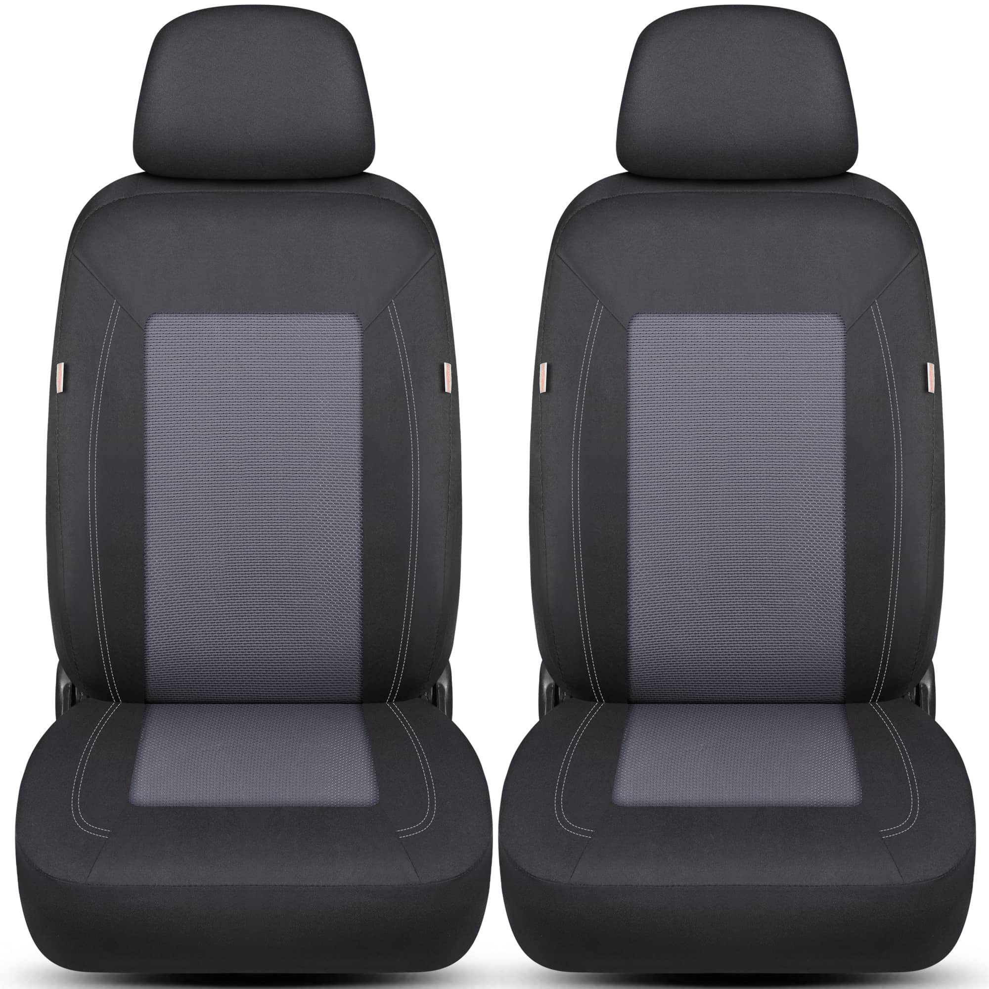 BREMER SITZBEZÜGE Autositzbezug für Mercedes E Klasse W210 S210 Bj 1995-03 (TF4), Set, 2-tlg., Schonbezüge Sitzbezüge Fahrer und Beifahrer, in Schwarz/Grau