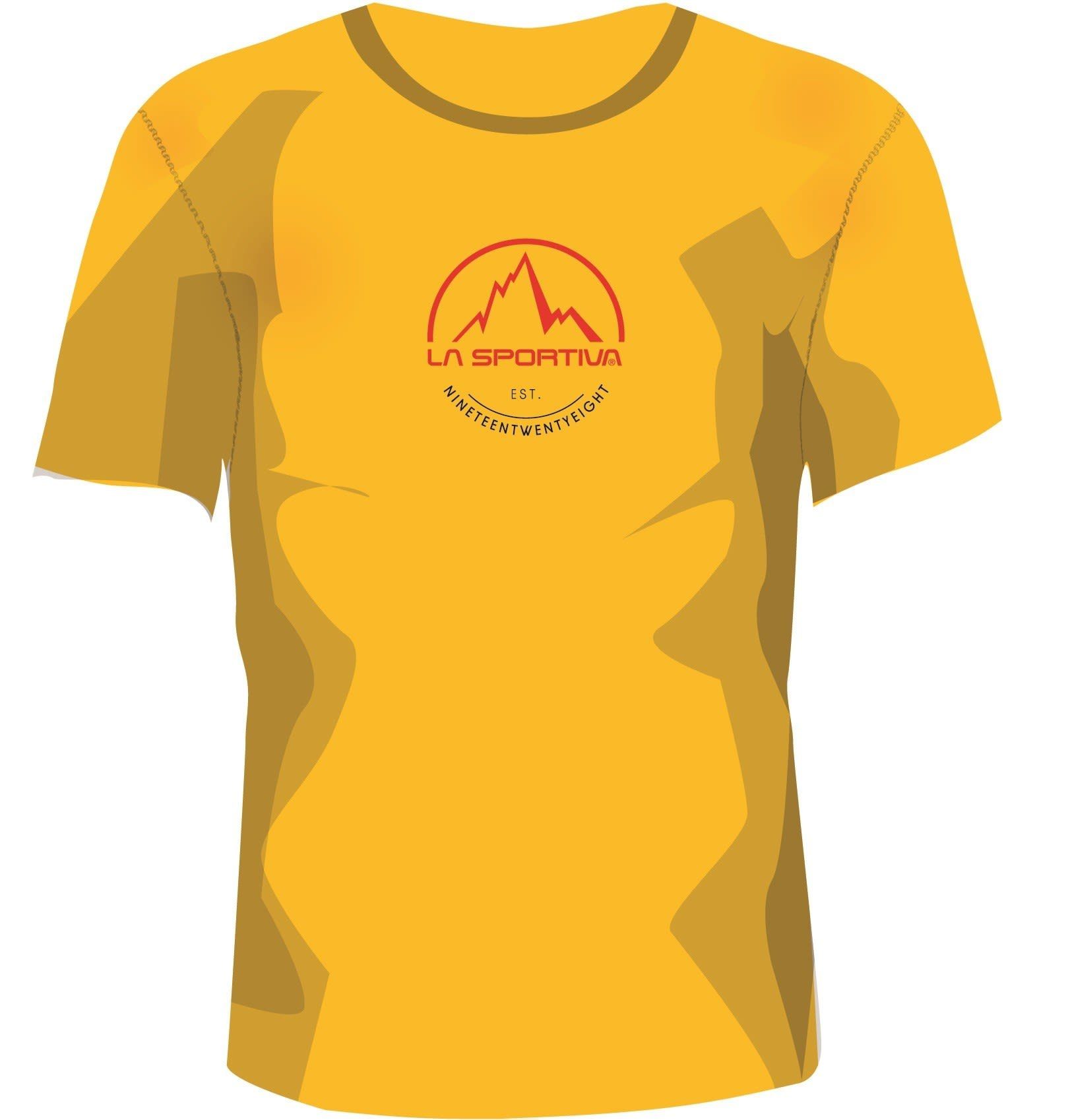 Sportiva M Herren Kurzarm-Shirt Gelb Logo La T-Shirt Sportiva La Tee