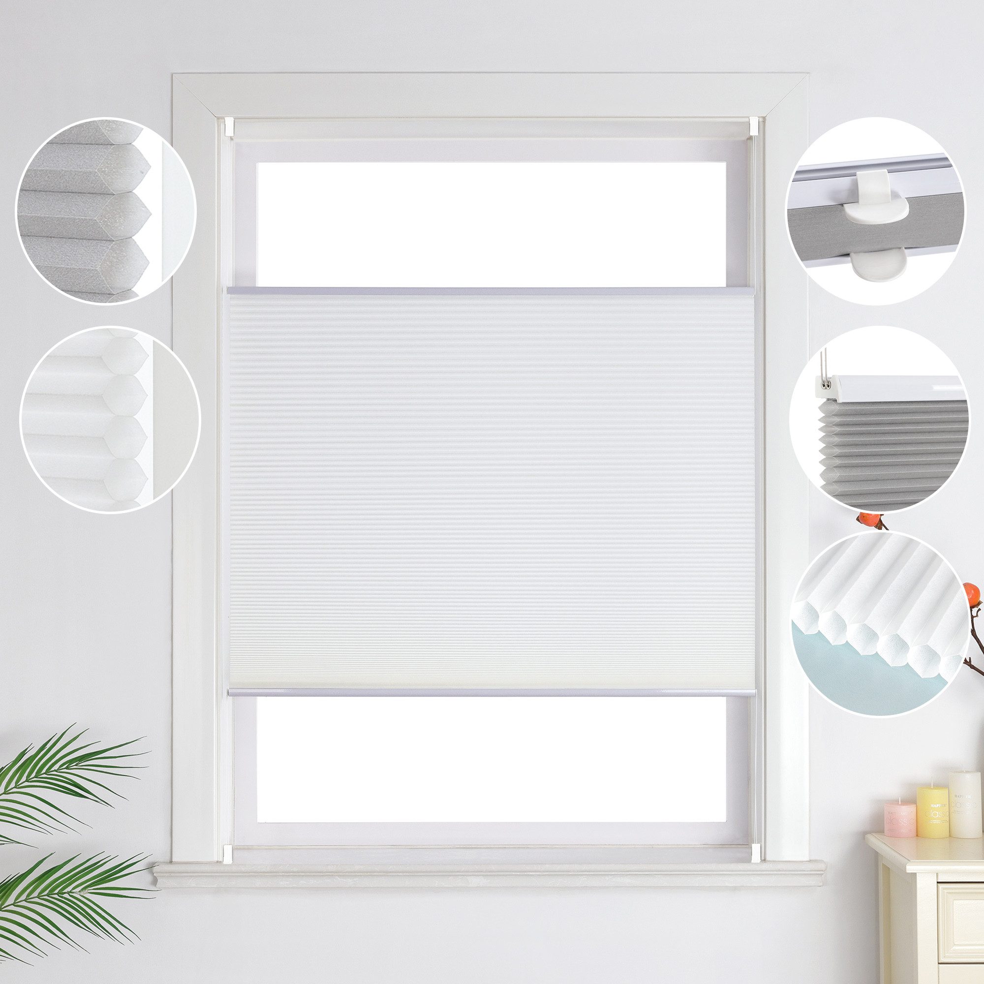 Joyswahl Wabenplissee, halbtransparent, verspannt, Klemmfix, ohne Bohren Ro günstig online kaufen