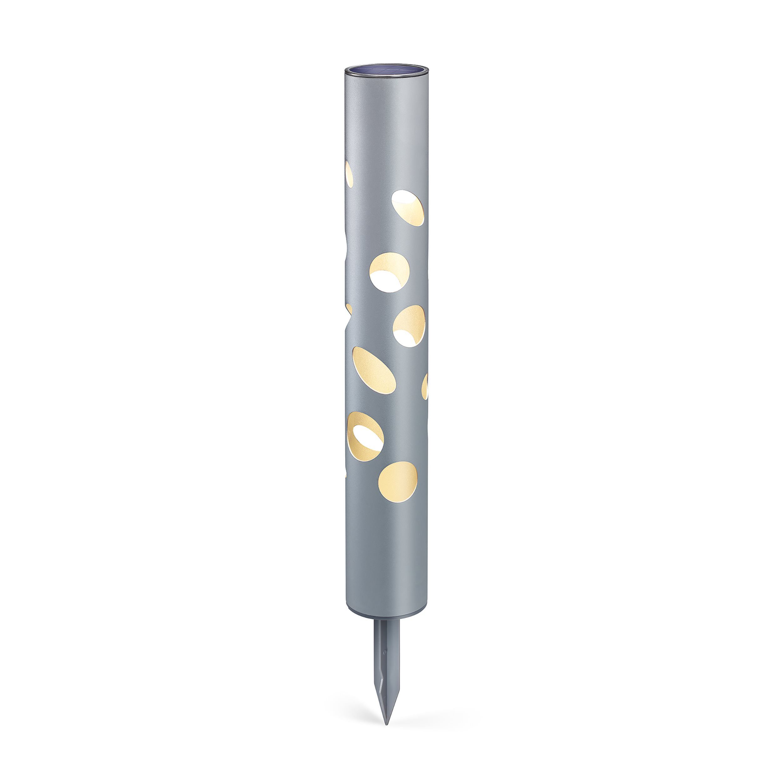 esotec LED Solarleuchte Wegelampe FANTASY LIGHT H=48cm, steckbar, DUO COLOR 6500K 2800K 102113