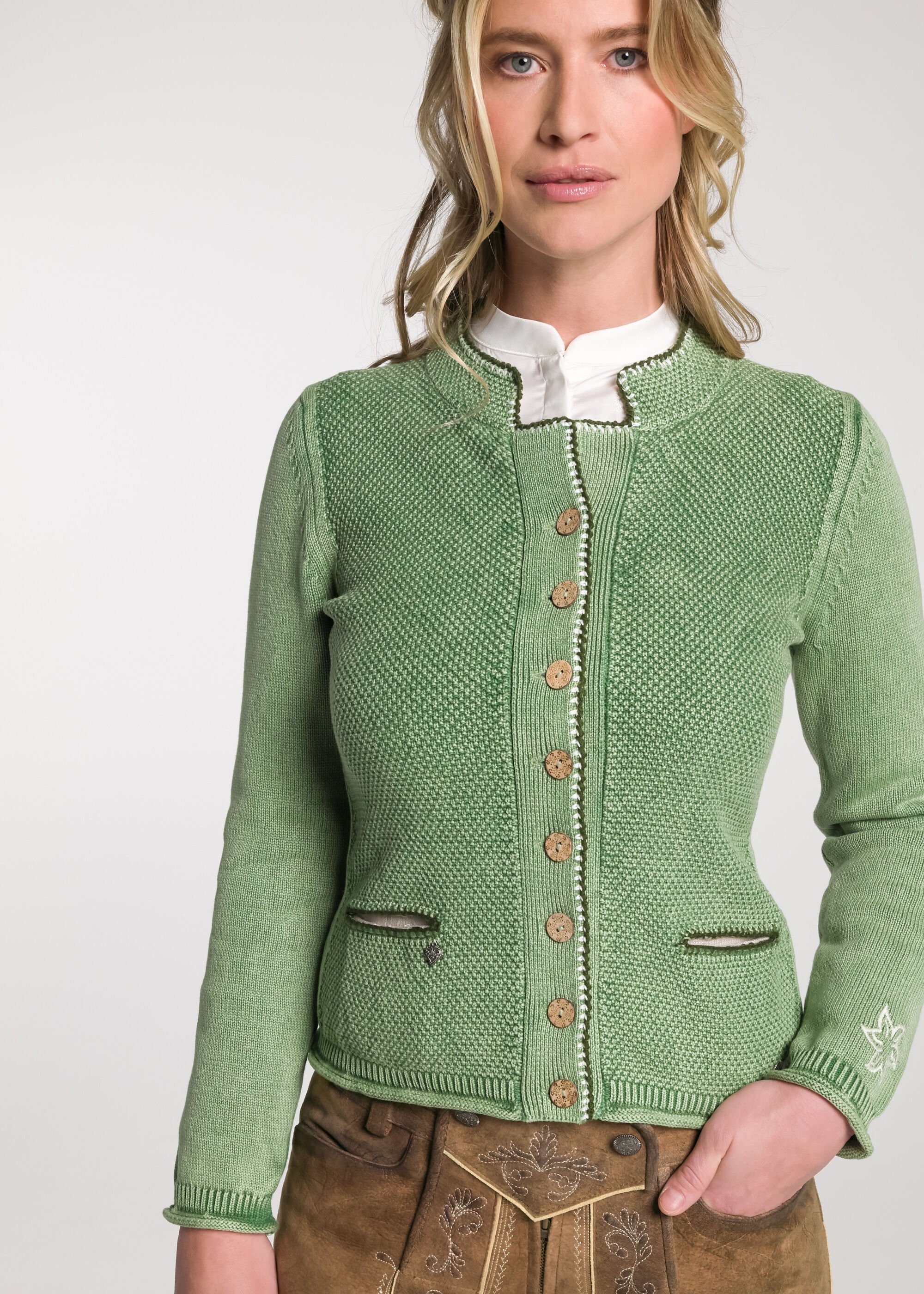 Spieth & Tarana mit farn Stickerei Trachtenstrickjacke Wensky