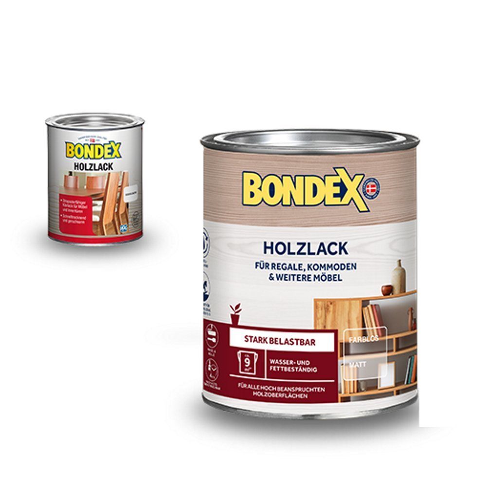 Bondex Holzlack Bondex Holzlack 750 ml Klarlack für Möbel im Innenbereich, seidenglänzend, glänzend, Innen, farblose Versiegelung