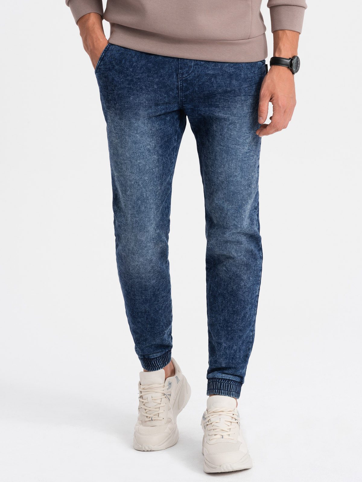 OMBRE Jeggings Marmorierte Denim-Hose Jeggings für Herren