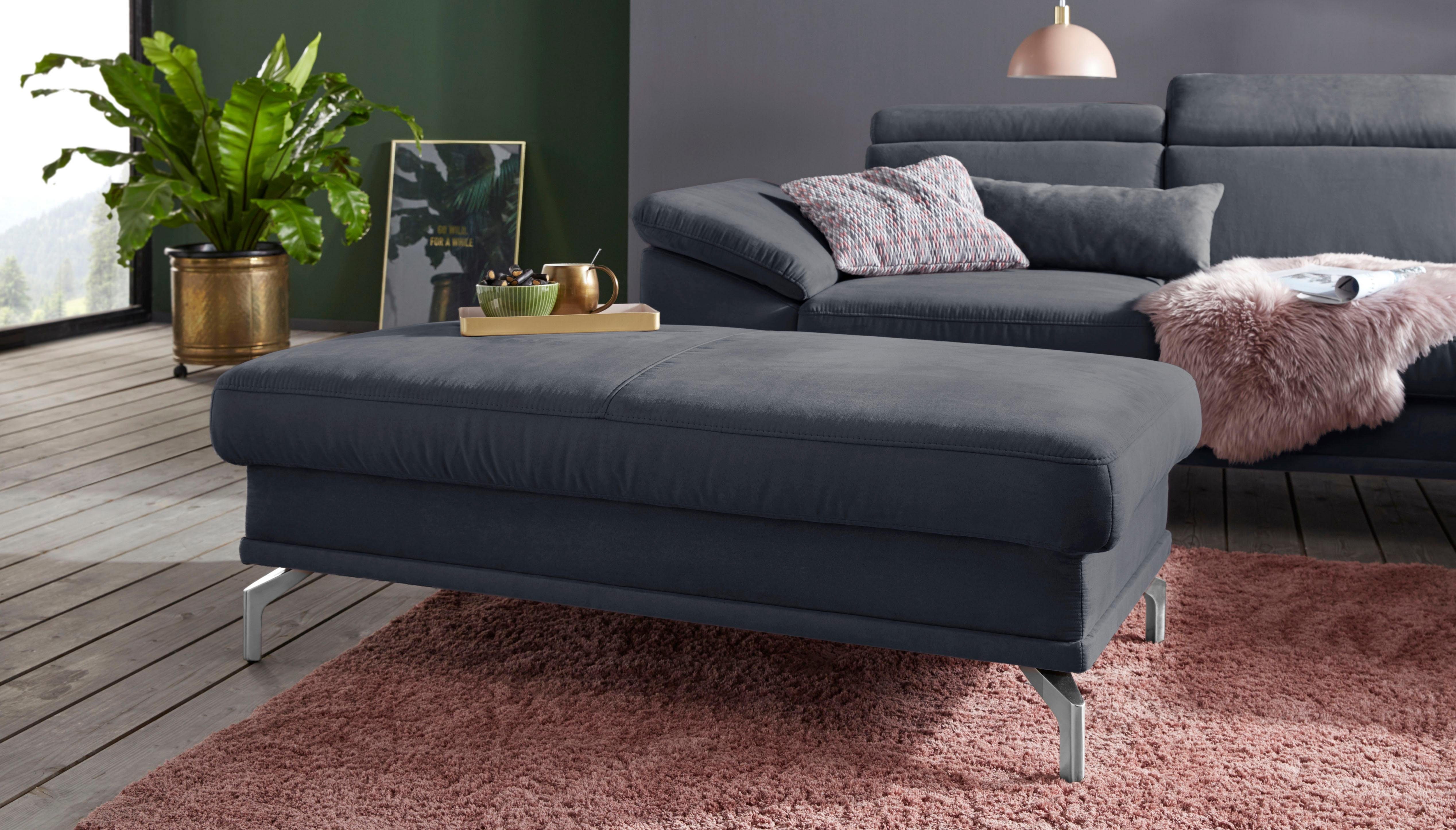 sit&more Polsterhocker, inklusive Federkern kaufen | OTTO sit&more Polsterhocker, grau, Luxus-Microfaser ALTARA NUBUCK®
