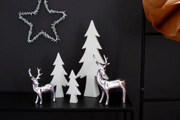 Home affaire Weihnachtsfigur »Hirsch« (Set, 2 Stück), Dekofigur, Hochglanz, Höhe ca. 13 cm und 16 cm
