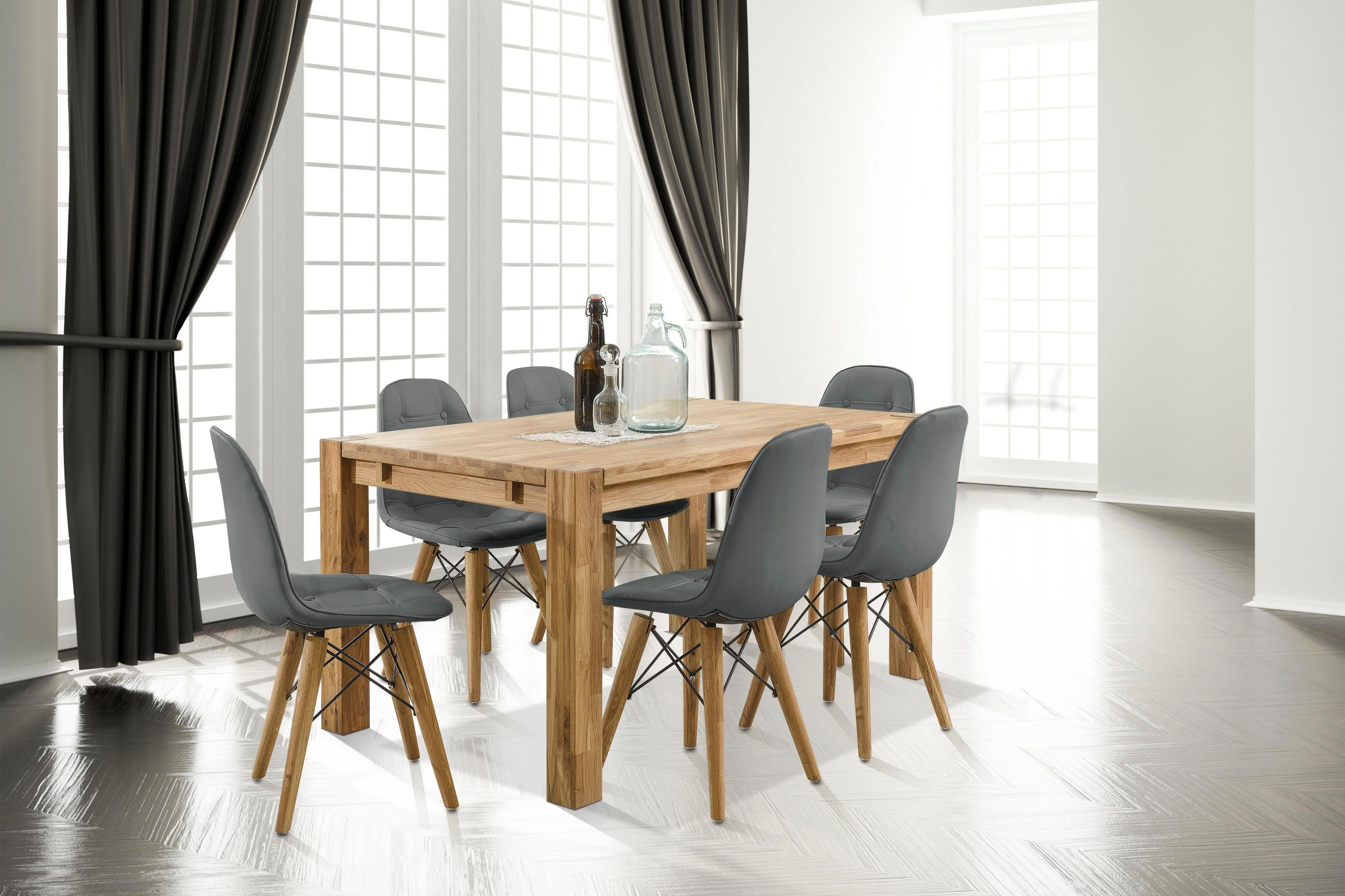 Home affaire Essgruppe »Tim«, (Set, 7-tlg), bestehend aus 6 Stühlen und  einem Esstisch, Esstischbreite 160 cm online kaufen | OTTO