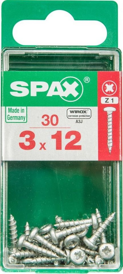 Thumbnail - SPAX Holzbauschraube Spax Universalschrauben 3.0 x 12 mm TX 10 Rundkopf