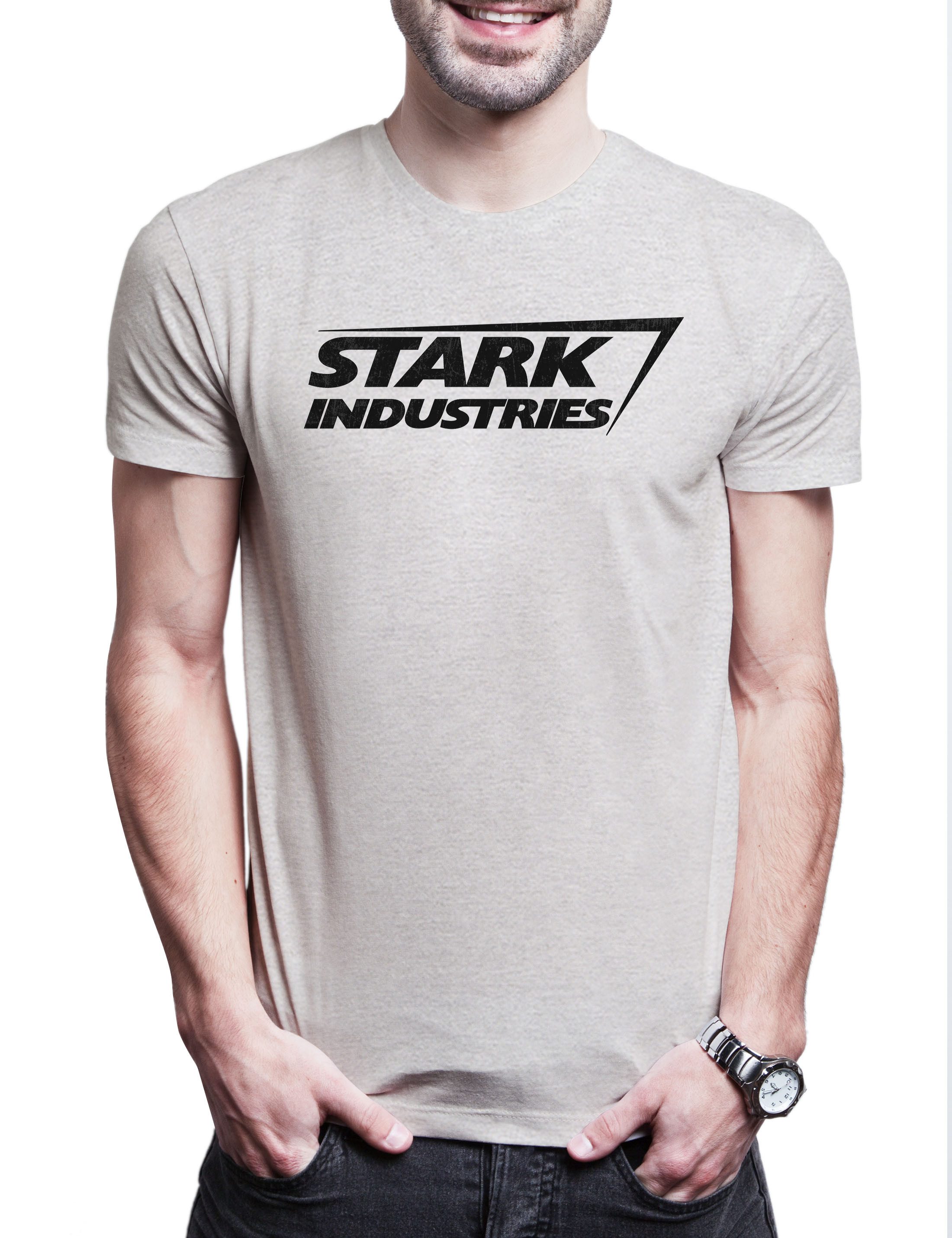 Print-Shirt Stark Industries II Herren T-Shirt Iron Logo Arc Man Reactor Tony Mark