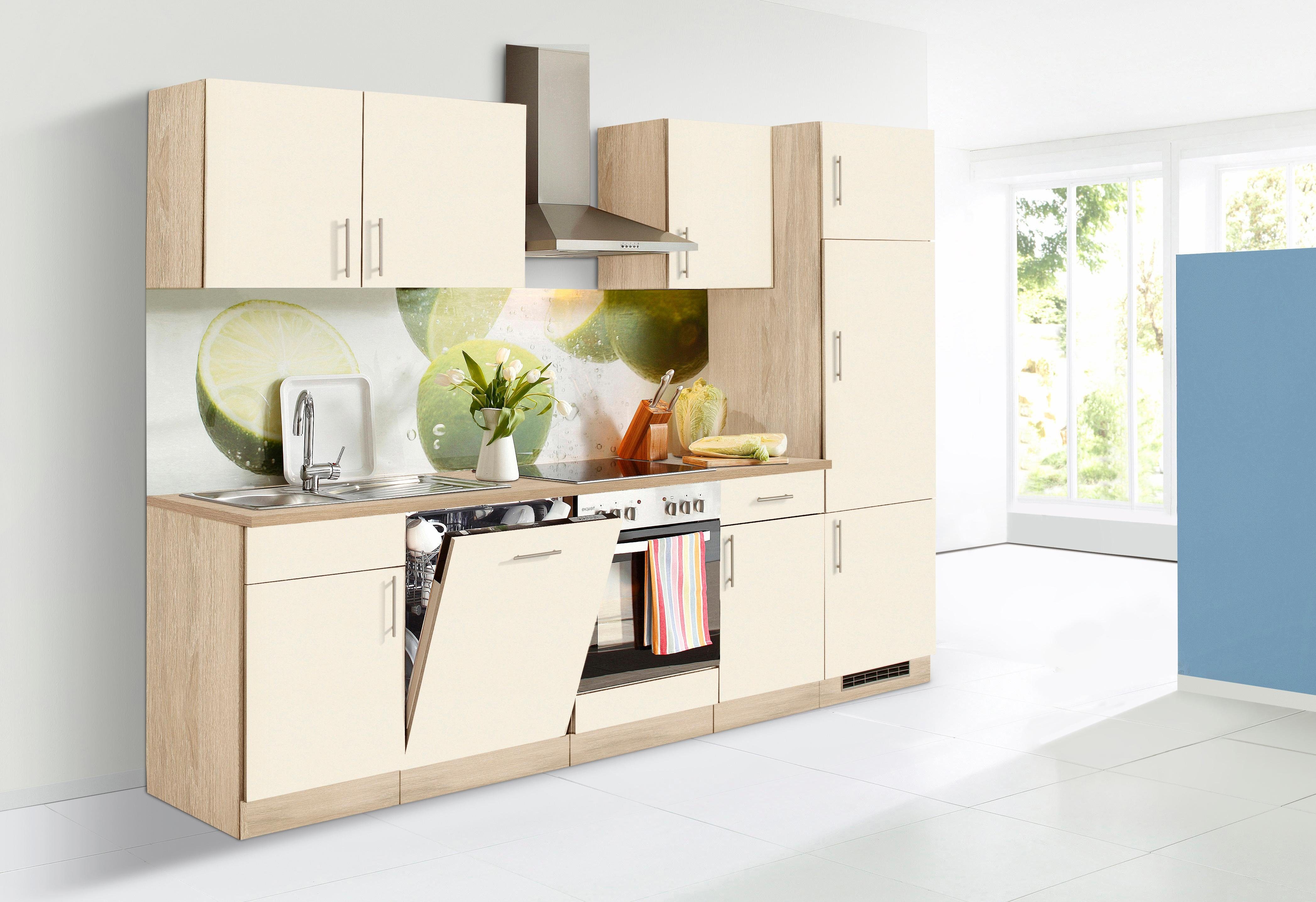 wiho Küchen Küche Kiel, mit E-Geräten, inkl. Geschirrspüler, Breite 280 cm günstig online kaufen