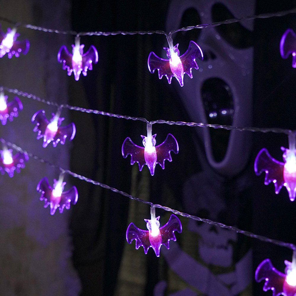 Rosnek LED-Lichterkette Halloween-Thema, Geist/Fledermaus/Spinne, batterieb günstig online kaufen