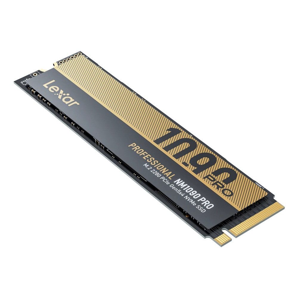 Lexar NM1090 PRO 4TB M.2 2280 NVMe 4000GB interne SSD (4 TB) M.2" 14000 MB/S Lesegeschwindigkeit, 13000 MB/S Schreibgeschwindigkeit, PCIe Gen5 x4, DRAM Cache, SLC Cache, 6nm Controller
