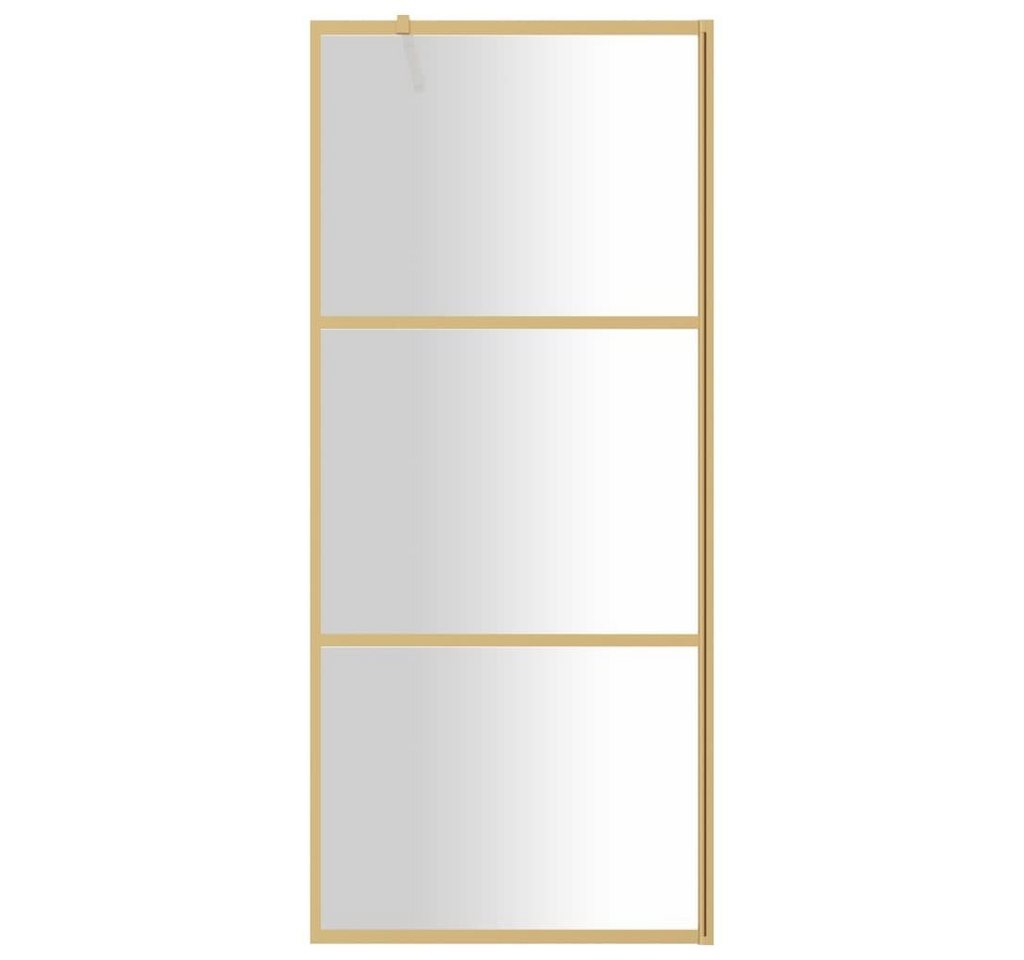 Thumbnail - vidaXL Duschwand Duschwand für Begehbare Dusche mit ESG Klarglas Golden 90x195cm