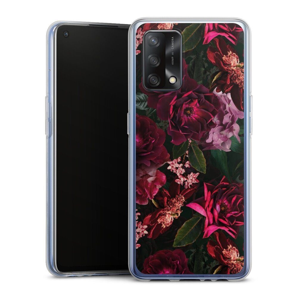 DeinDesign Handyhülle Rose Blumen Blüte Dark Red and Pink Flowers, Oppo A74 Silikon Hülle Bumper Case Handy Schutzhülle Smartphone Cover