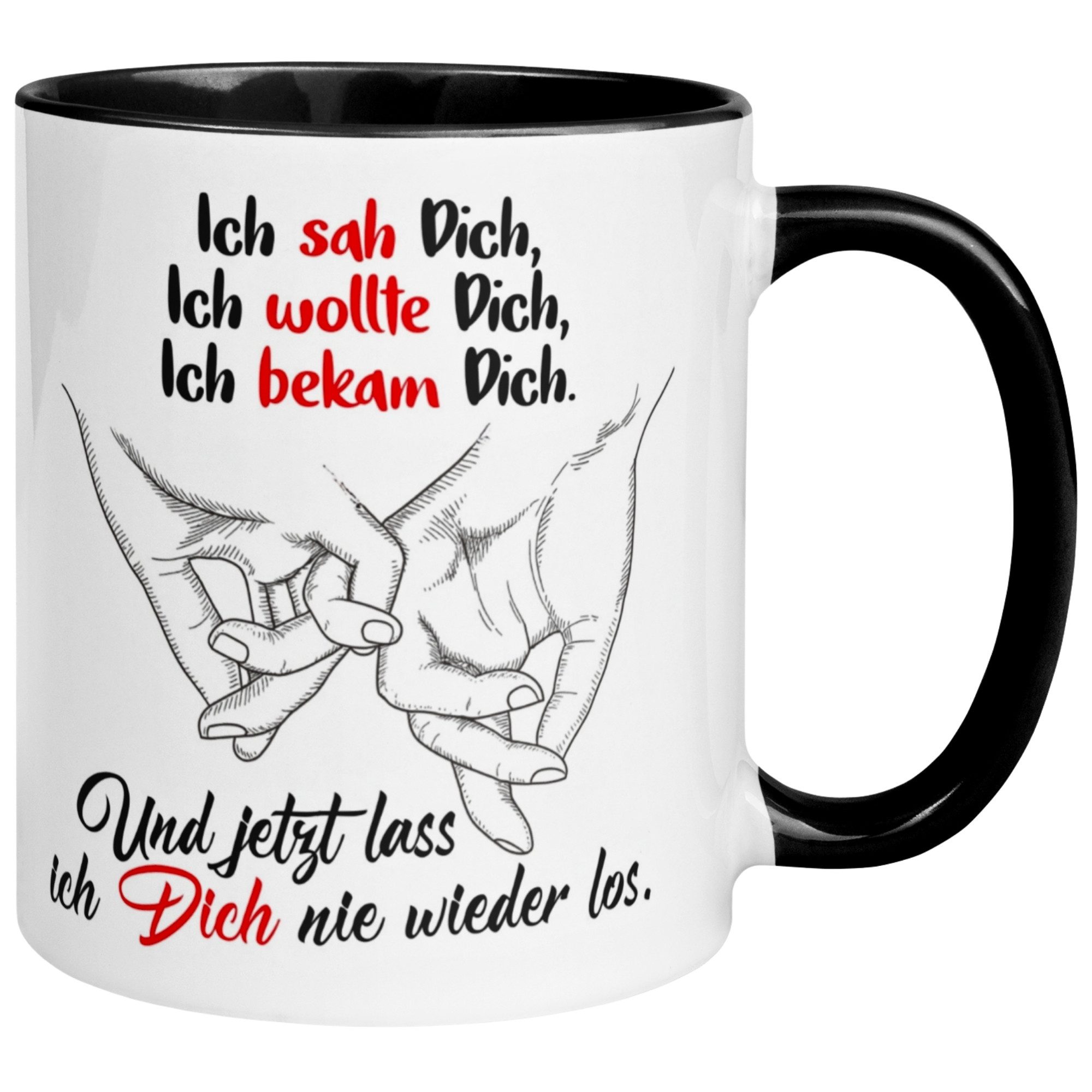 Momentals Tasse Liebe – Ich lass dich nie wieder los – Ich liebe Dich Geschenk Partner, Gratis Versand · Links-&Rechtshänder · Spülmaschinenfest