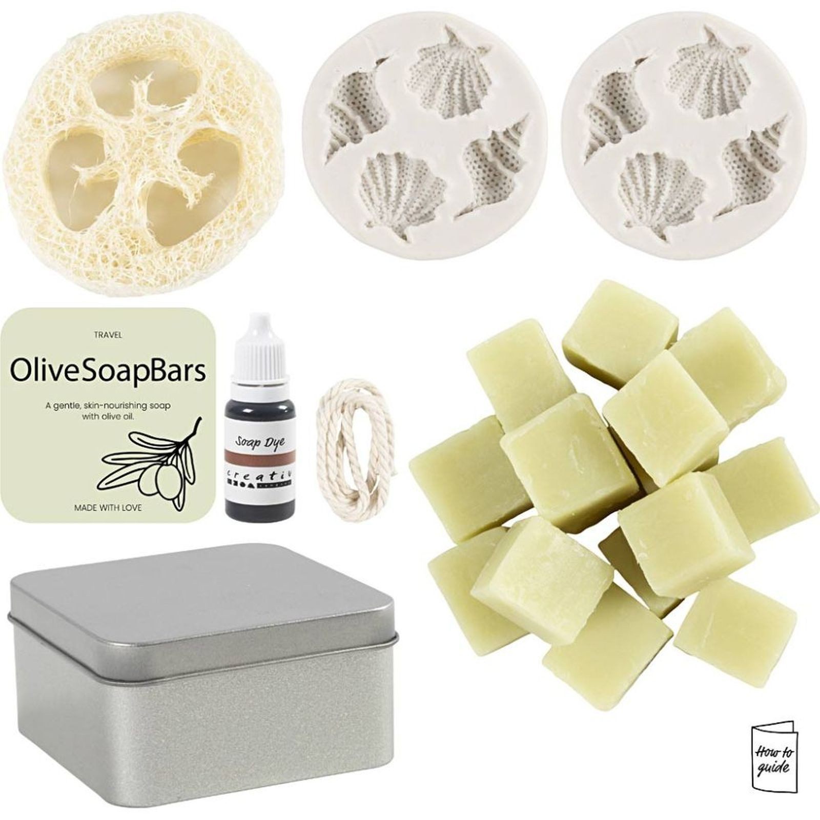 creativ company Kreativset Soap Making - Muscheln, (olivgrün), inkl. Zubehör