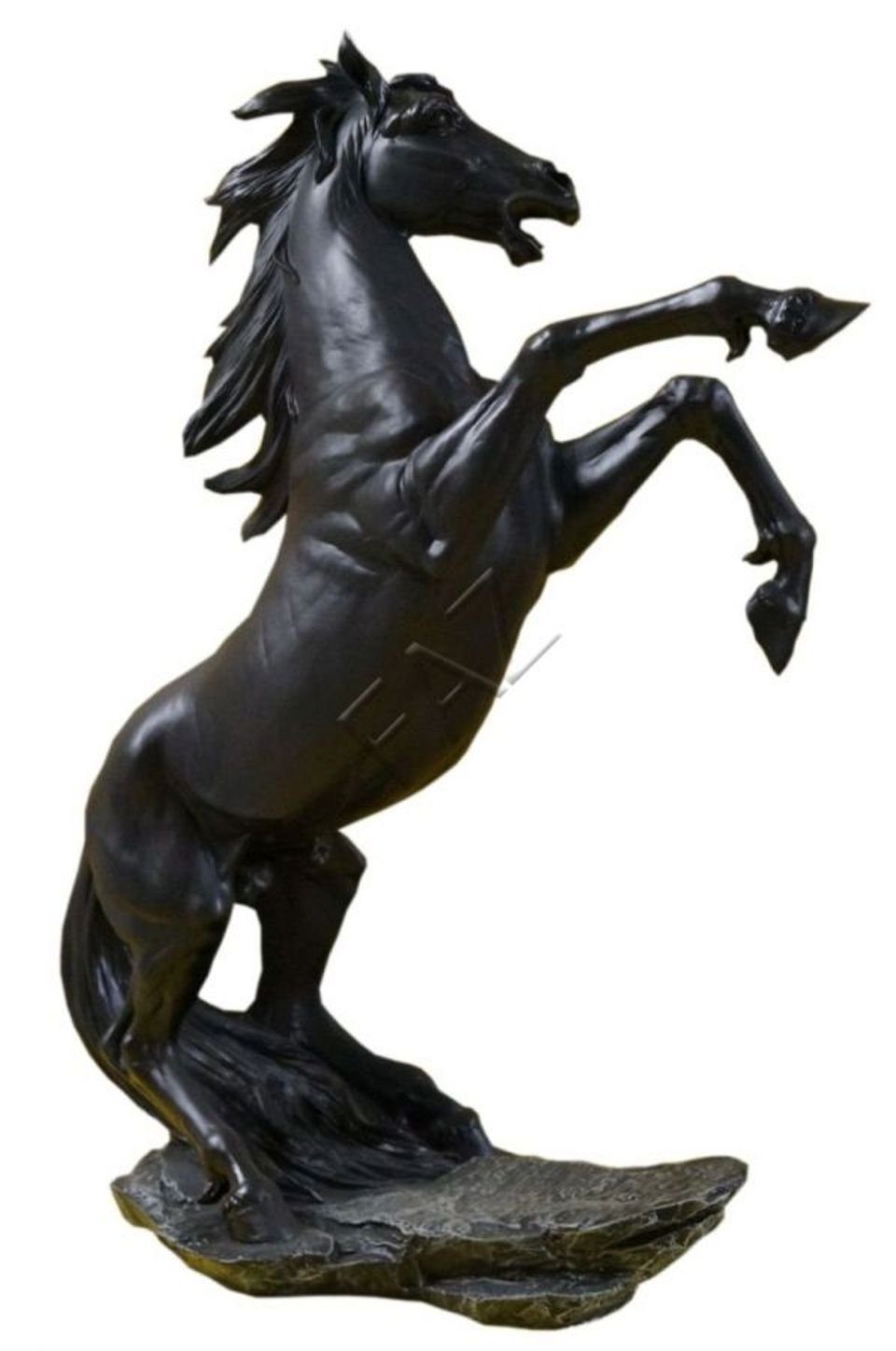 JVmoebel Skulptur Design Pegasus Figur Garten Statue Skulptur Figuren Skulpturen Dekoration Pferd Schwarz