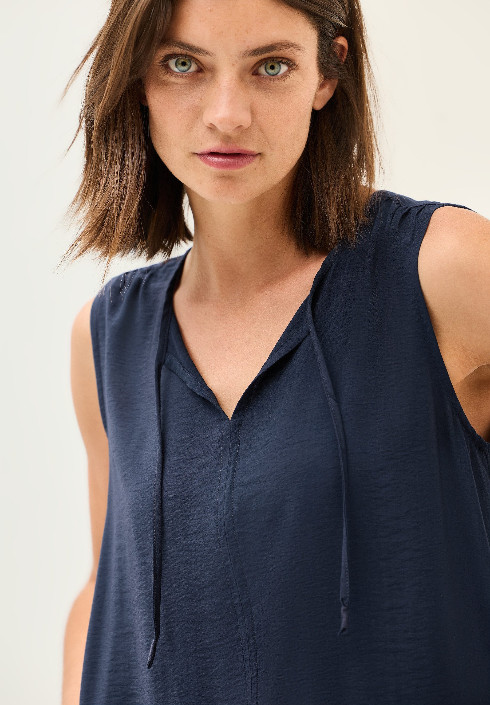 CECIL Tunikakleid Sommerkleid mit Bändern am Ausschnitt günstig online kaufen