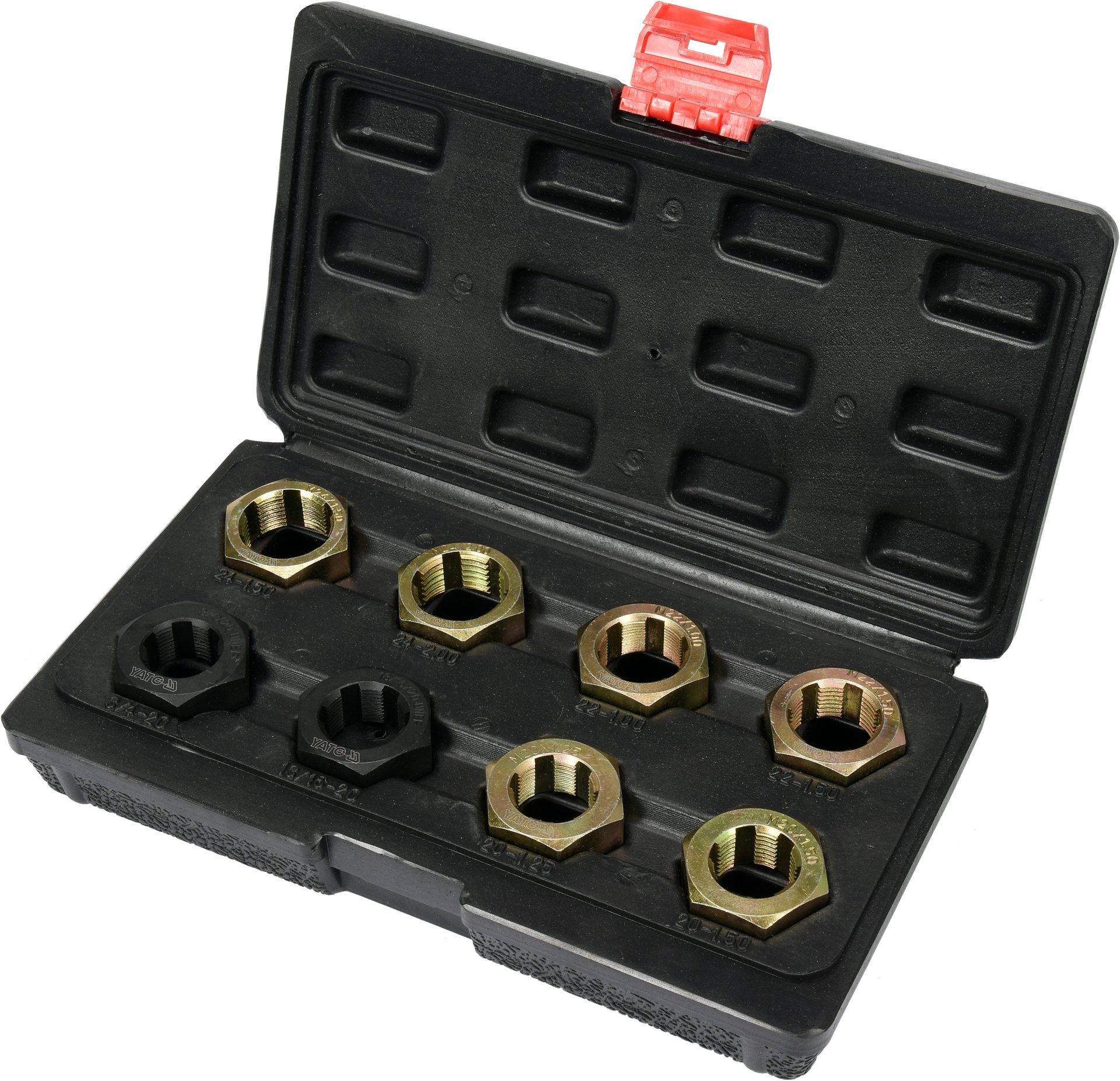 Yato Gewindeschneideisen Kit de réparation de filetage d'arbre de transmission, 8 pièces., Reparaturset für Antriebswellengewinde, 8-teilig, Reparaturset für Antriebswellengewinde, 8-teilig, Qualität