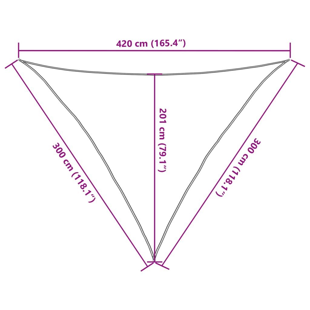 vidaXL Sonnensegel Sonnensegel 160 g/m² Creme 3x3x4,2 m HDPE, (1-tlg)