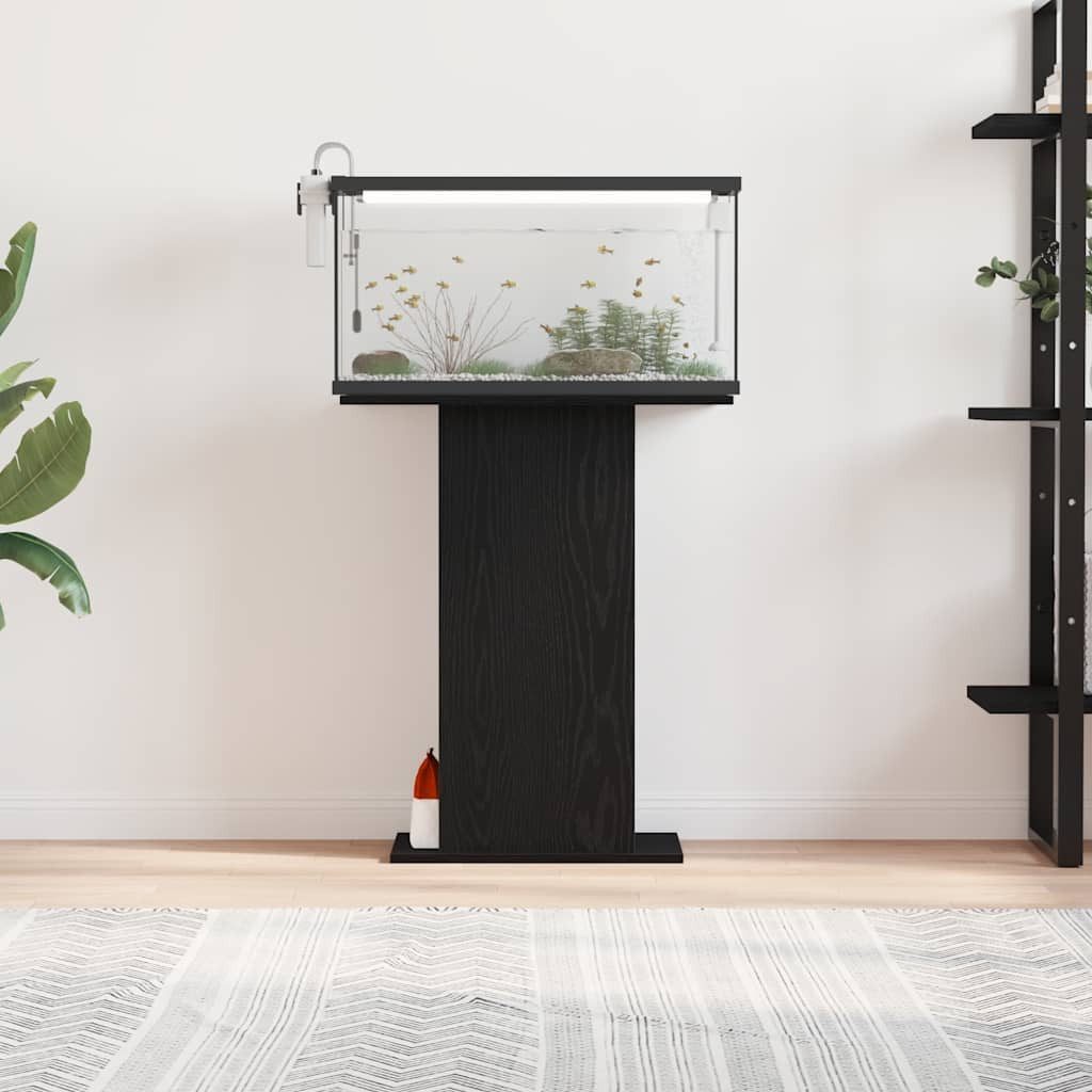 vidaXL Aquariumunterschrank Aquariumständer Schwarz Eichen-Optik 60,5x36x72,5 cm – Bild 3 von 5