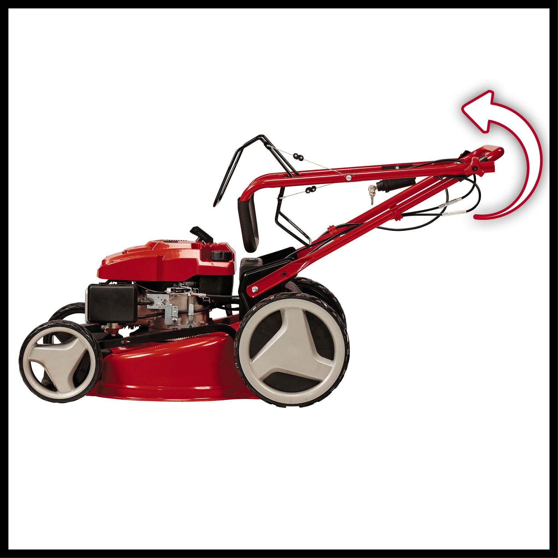 Einhell Benzinrasenmäher GC-PM 46 S HW-E, 46 cm Schnittbreite, mit Radantrieb