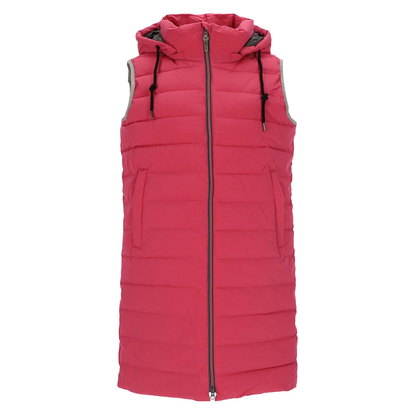 Blue Wave Longweste Damen Steppweste Mette Daunenoptik mit Kapuze und Strei günstig online kaufen