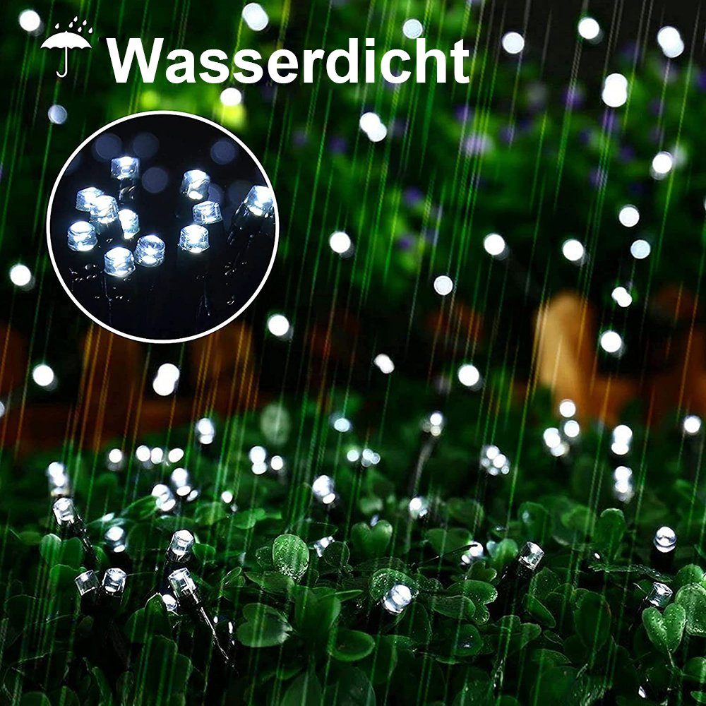 Innen, Lichter Party Modi, mit 8 Außen Garten Wasserdicht, Deko, Timer, Warmweiß/Weiß/Mehrfarbig/Blau USB Sunicol LED-Lichterkette Beleuchtung Weihnachtsbaum
