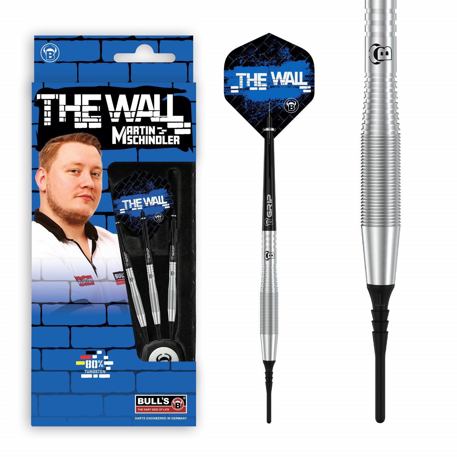 Softdarts BULL'S Martin Schindler TW80 Softdart, 18g., 80% Tungsten