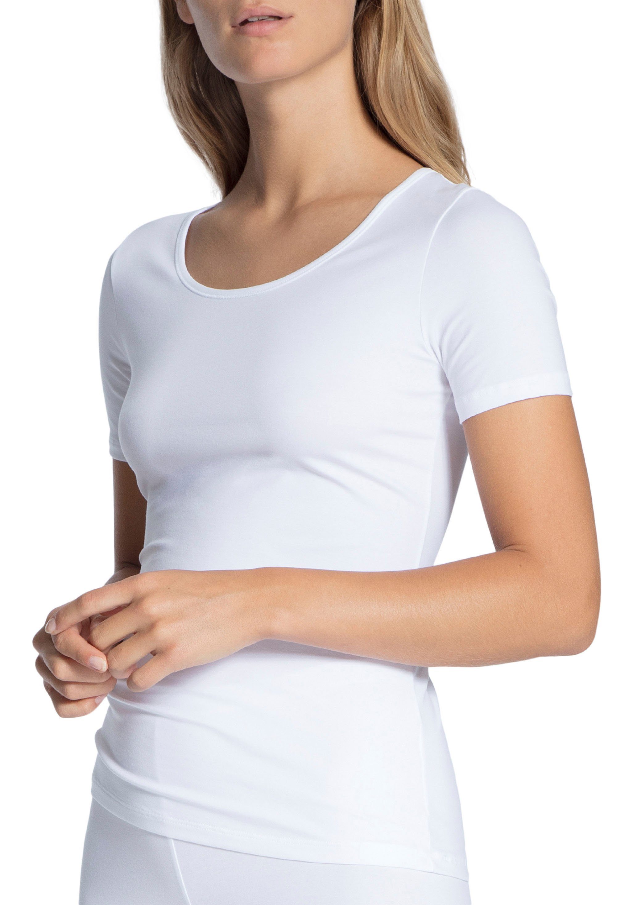 CALIDA Unterziehshirt Natural Comfort mit Rundhals und reduzierter Pillingbildung