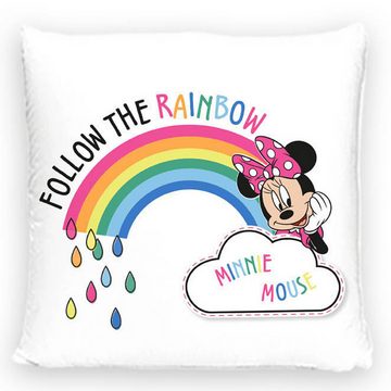BERONAGE Dekokissen Minnie Mouse Kissen Rainbow 40x40 cm, kuschelweich