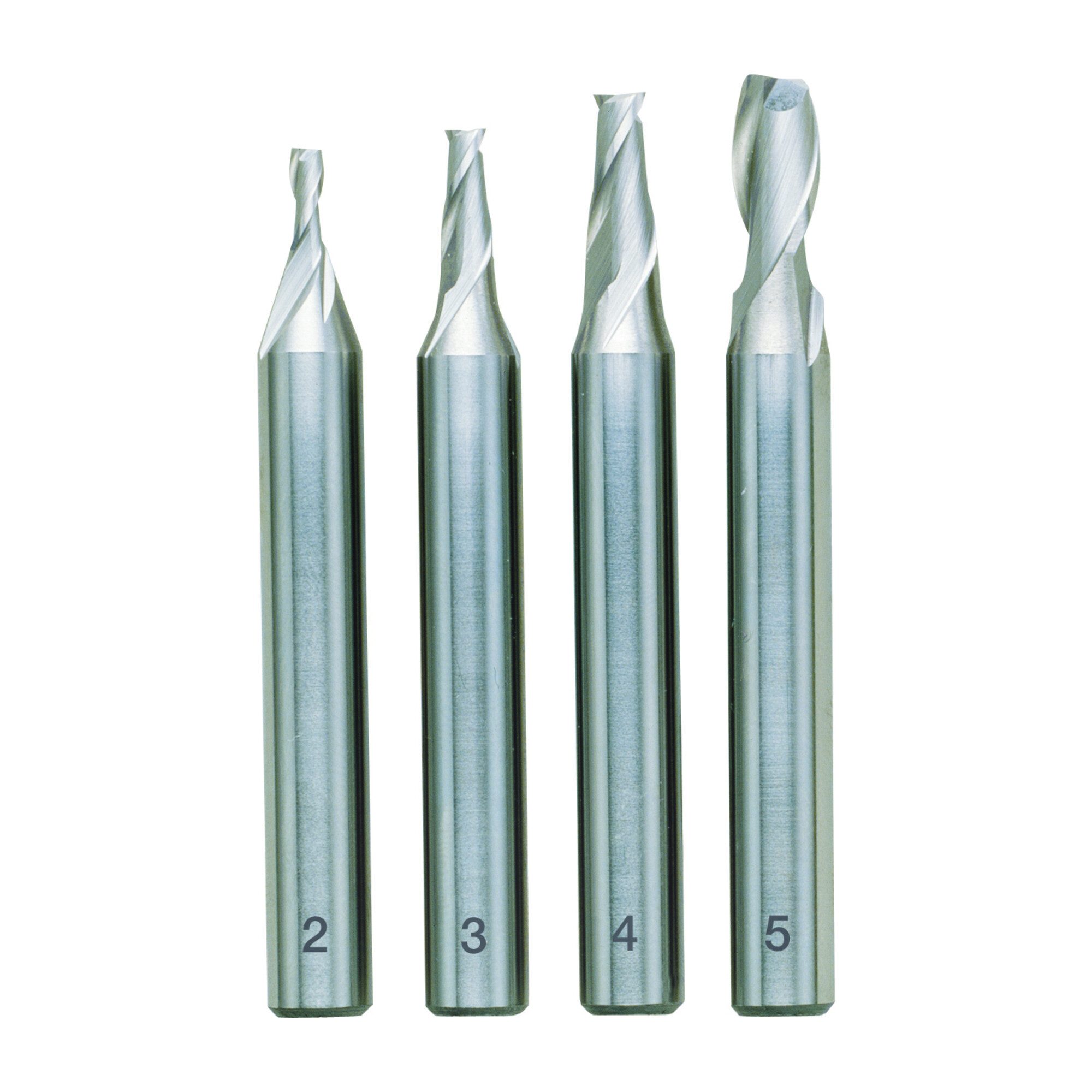 PROXXON INDUSTRIAL Schaftfräser Proxxon Schaftfräsersatz, 4-tlg., DIN 327, HSS (2 - 3 - 4 - 5 mm)