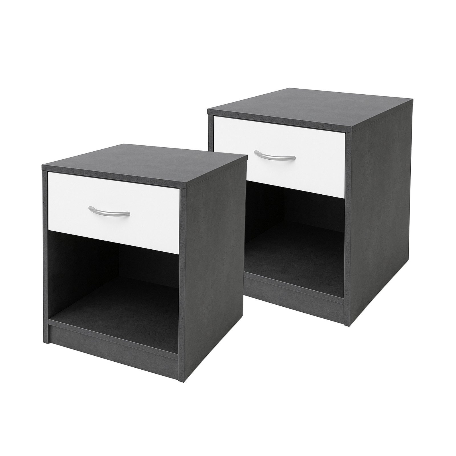 HTI-Living Nachtschrank Nachtschrank mit 1 Schublade 2er-Set (Set, 2-St., 2 Nachtschränke) Nachttisch Nachtkommode Nachtkonsole