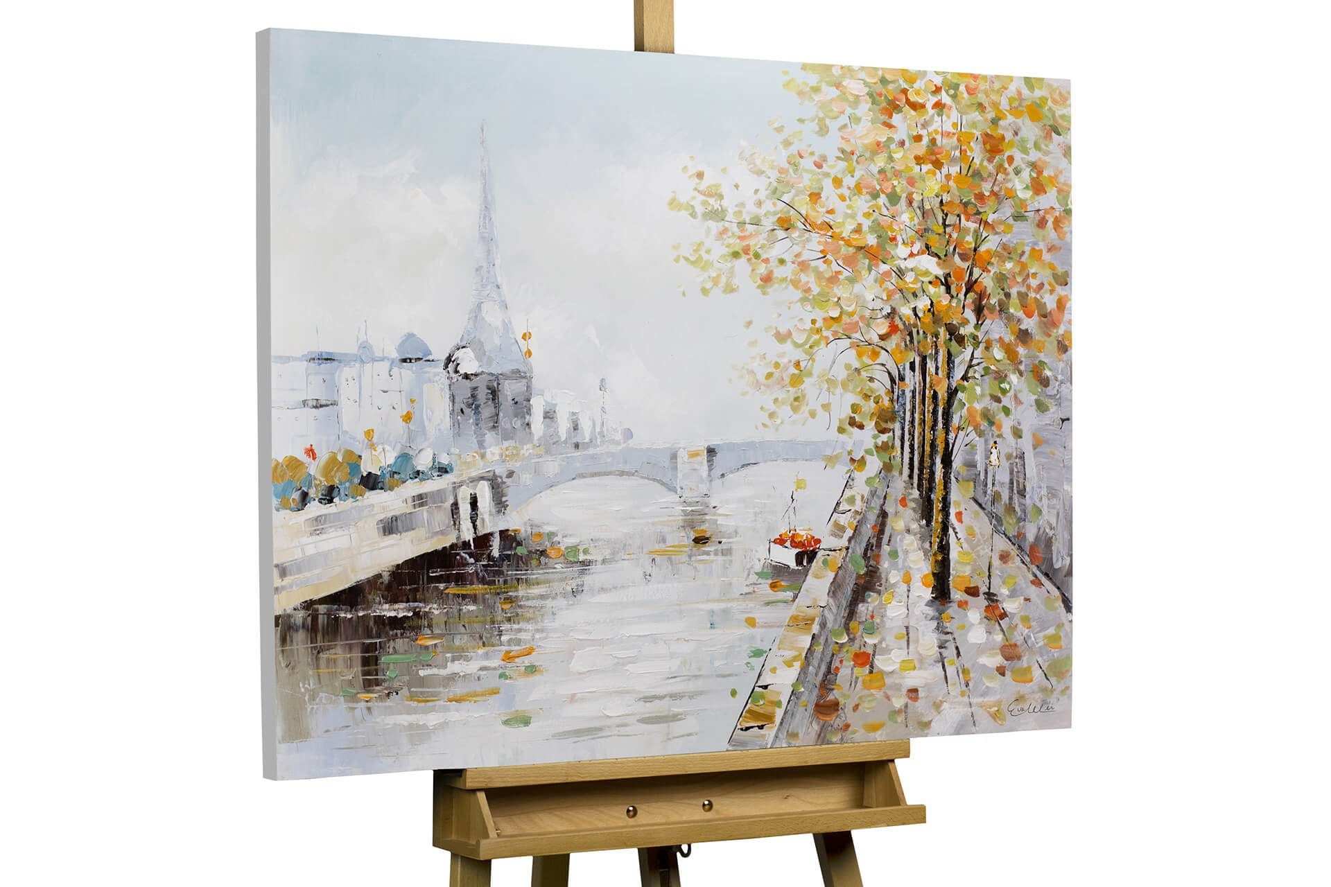 KUNSTLOFT Gemälde »An der Seine«, handgemaltes Bild auf Leinwand online