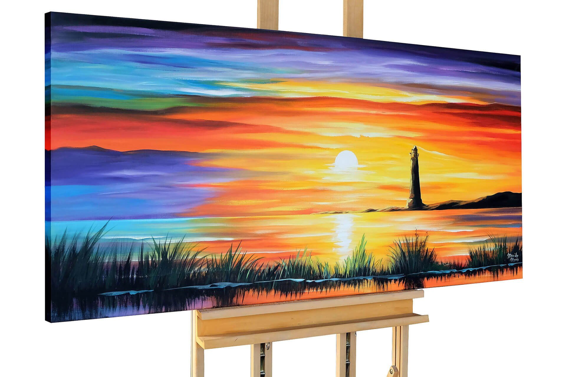 KUNSTLOFT Gemälde »Insel der Idylle«, handgemaltes Bild auf Leinwand