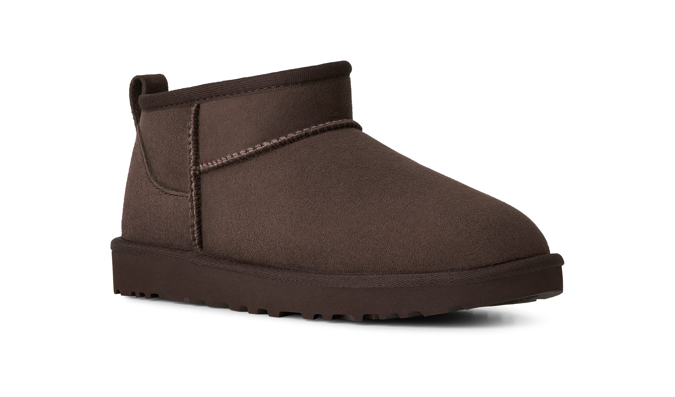 UGG Unisex, W CLASSIC ULTRA MINI Schlupfboots Winterboots mit Ziernähten und Logoaufnäher an der Ferse